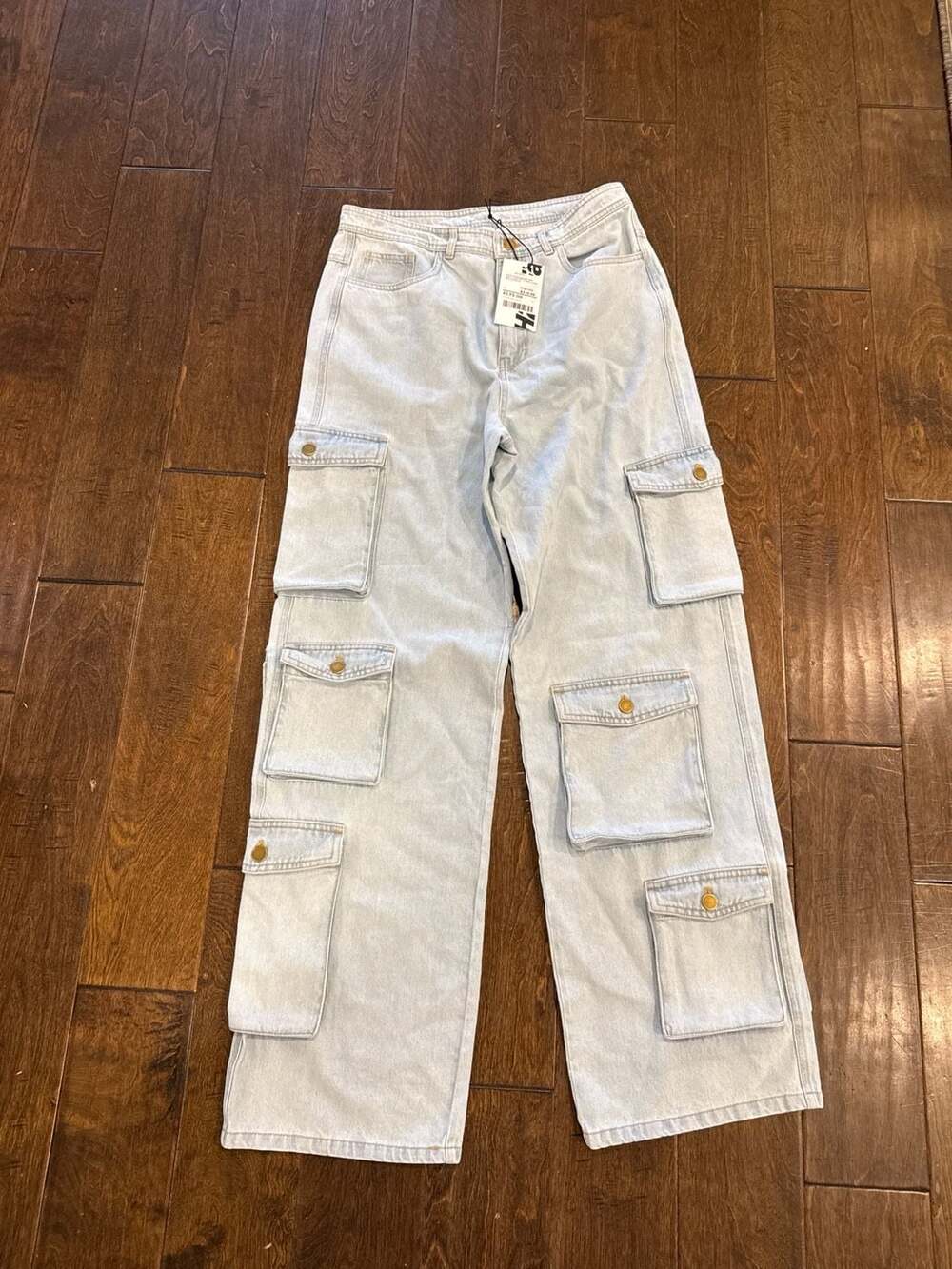 H2OFagerholt Gad Cargo Jeans Light Blue Denim Size M